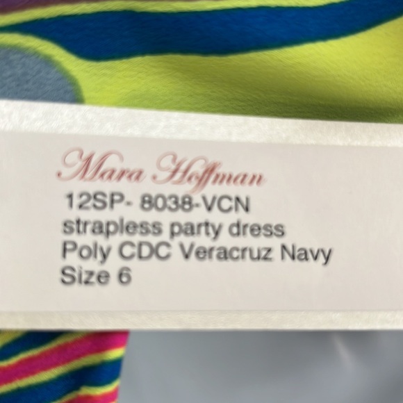 🆕Mara Hoffman “Veracruz” Strapless Party Dress, Size 6